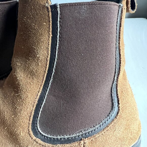 Thursday Boot Co Suede Duchess Chelsea Boots Size 9 in Cognac - Picture 6 of 13